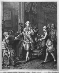 La grande toilette, inciso da Antoine Louis Romanet, c.1777